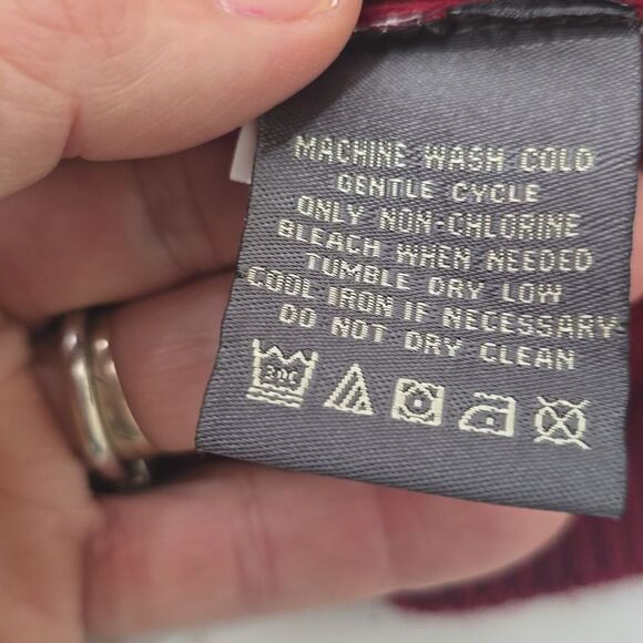 Tricot St Raphal Mens Diamond Plaid Argyle Crewneck Sweater Dark Red S - Picture 7 of 8